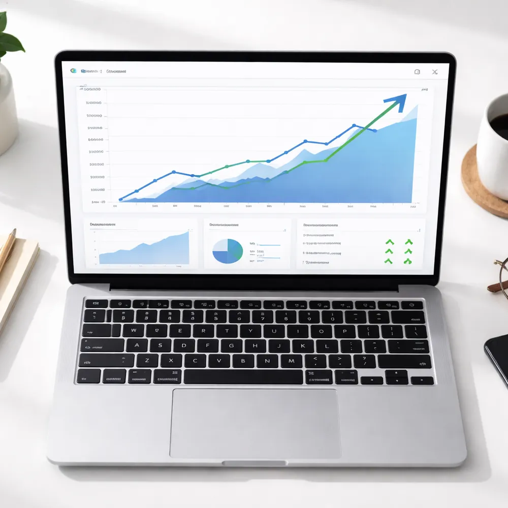 TheBirbal SEO case study showing 3,200% keyword growth results dashboard with organic search metrics and ranking improvements